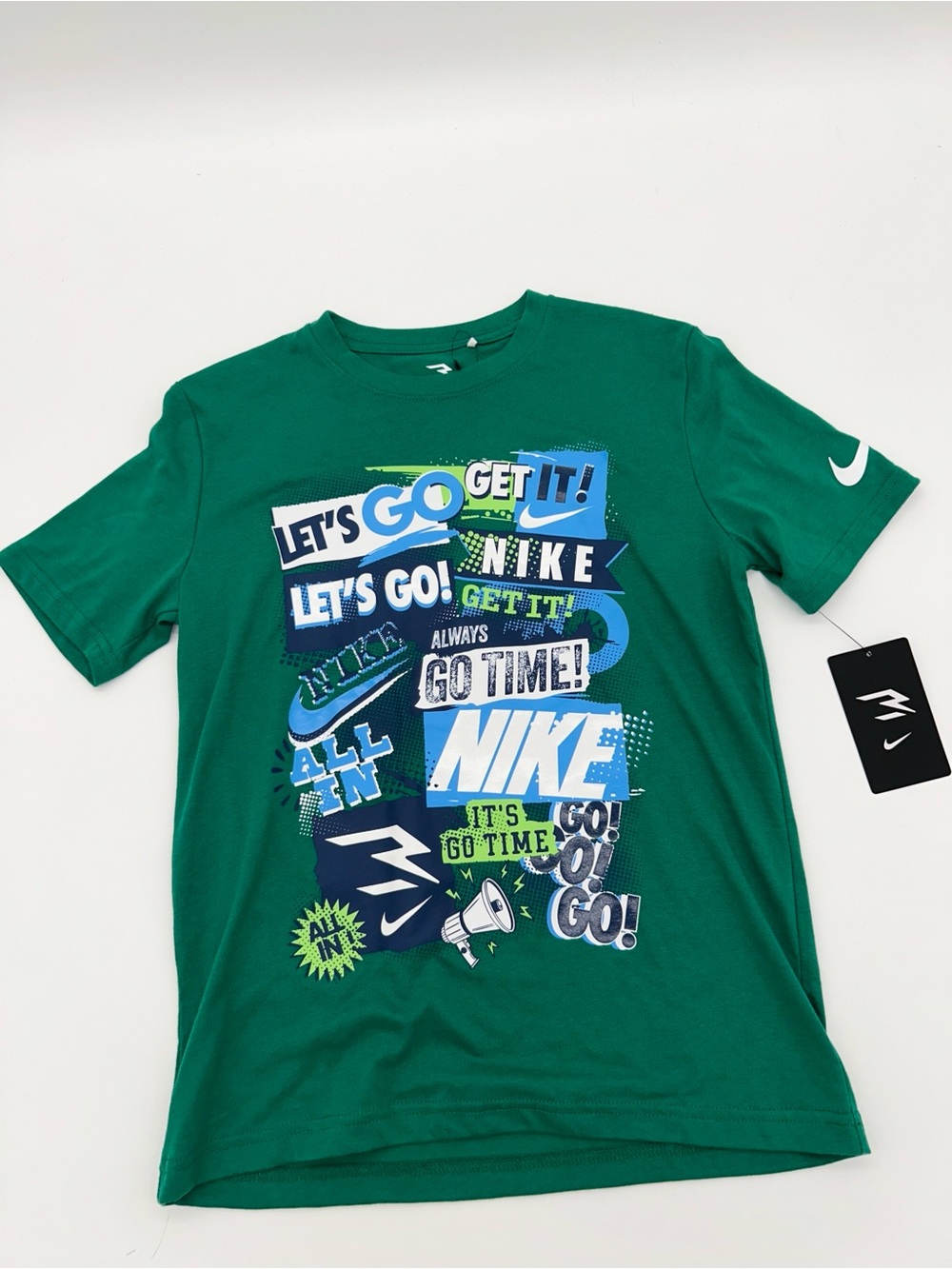 3 Brand Nike Boys Size 12(10-11yrs) Green T-Shirt